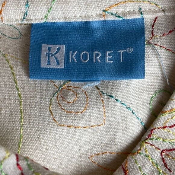 Koret Linen Blend Button Down Top EUC - Picture 10 of 11